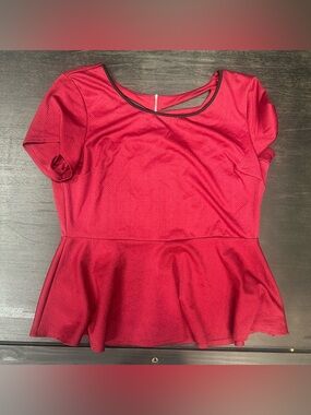 Deb Peplum Top Red Size 3X